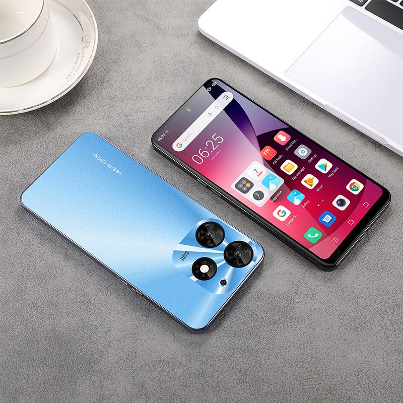 6.5 Inch 64GB Fingerprint Unlock Android Smartphone 4G LTE Global Version Dual SIM HD Screen GPS Gaming Features EU Plug Phone